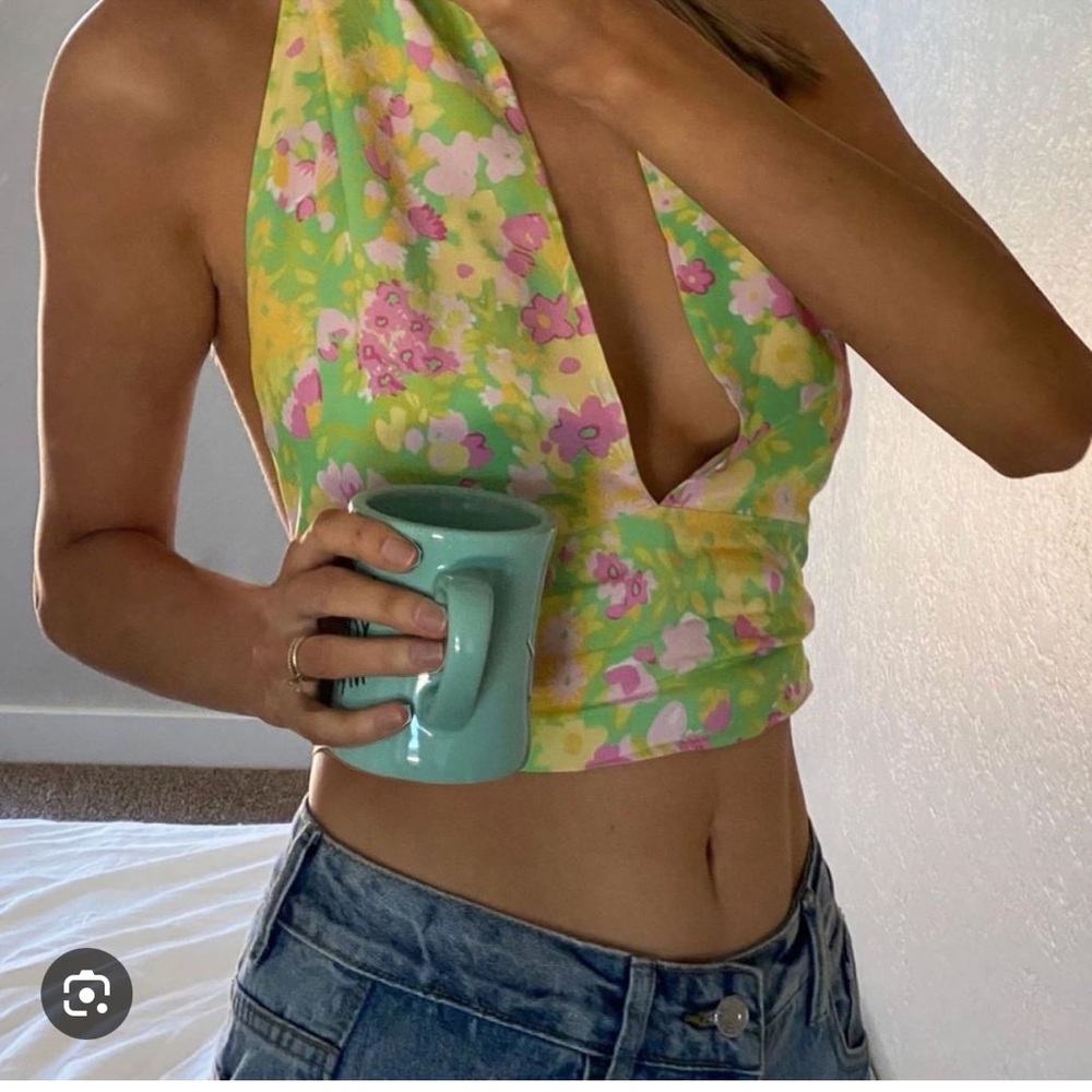 With Jean halter top